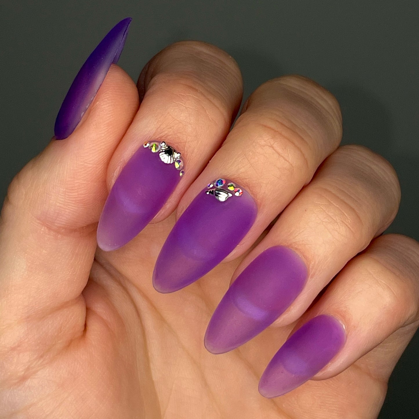 Purple Seaglass | Luxury Press On Nails