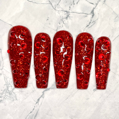 Red Slippers  Luxury Press On Nails – Dank Claws